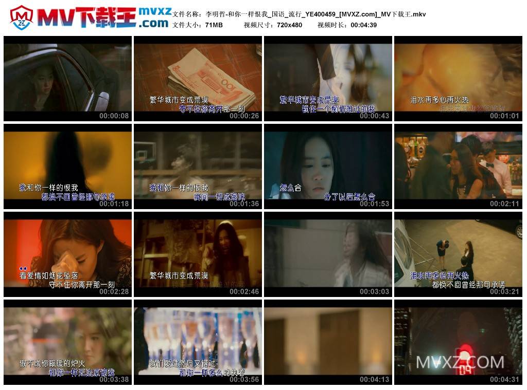 李明哲-和你一样恨我_国语_流行_YE400459